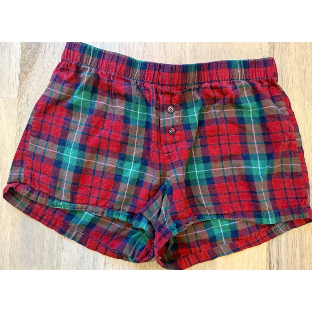 Target Wondershop Women's Sleepwear Pajama Shorts Tartan Plaid Red Size S